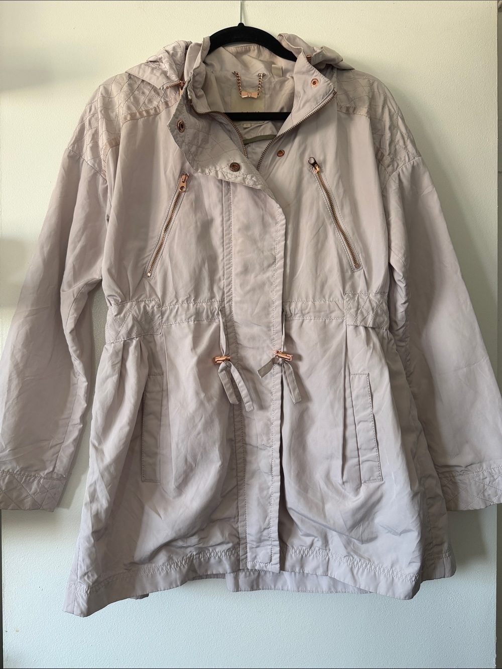Ted Baker|Light Blush Beige Women's Hooded Anorak Jacket|Size 2|EUC